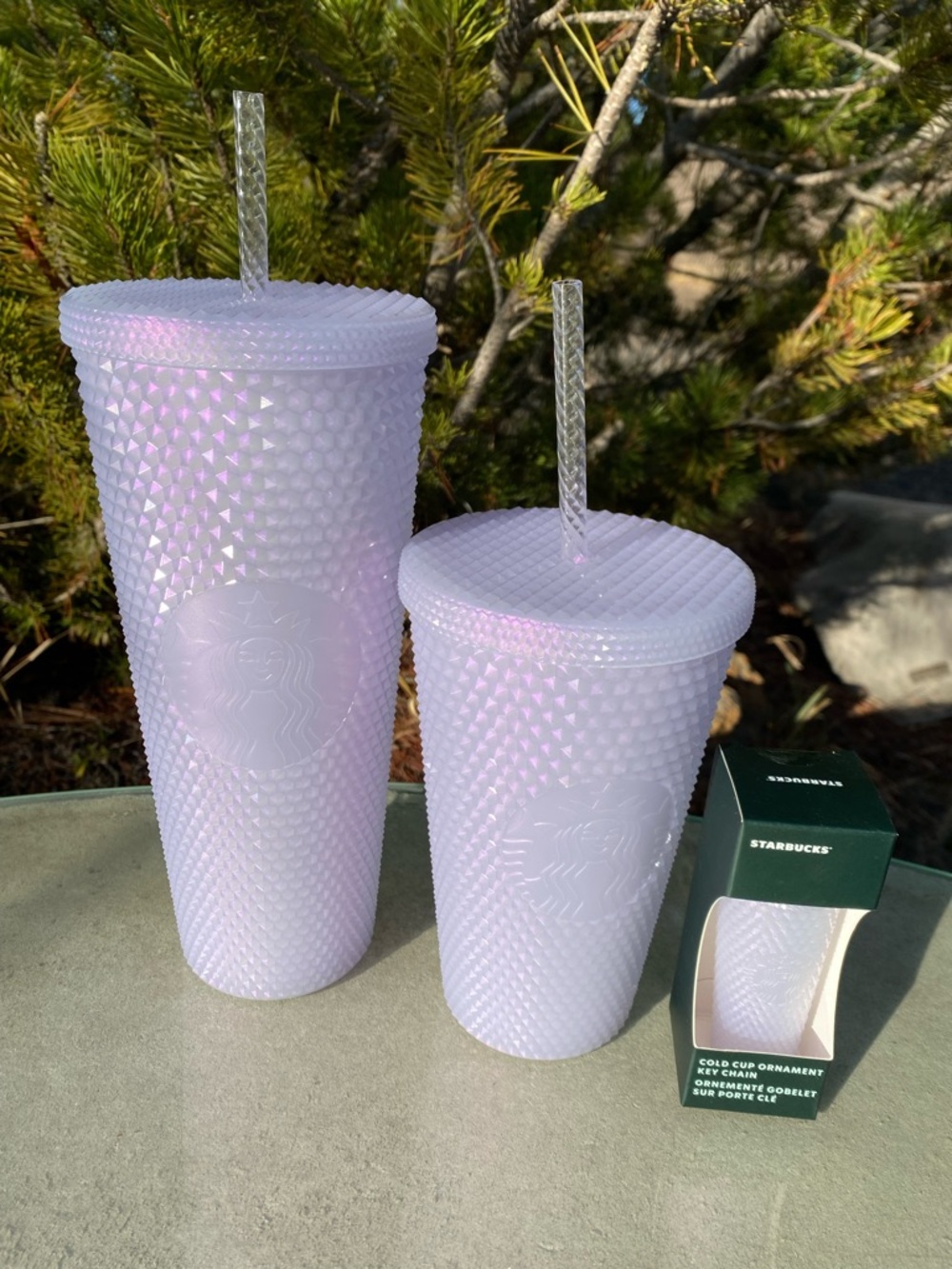 Starbucks Studded Cold Cups 24oz, 16oz + Matching Ornament